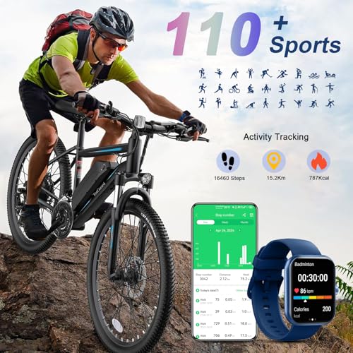 Smart Watch(Answer/Make Call), 1.96 HD Smartwatch for Men Women, 2025 New Fitness Watch with 112+ Sport Modes, Heart Rate, Sleep Monitor, Pedometer, IP68 Waterproof Activity Tracker for Android iOS