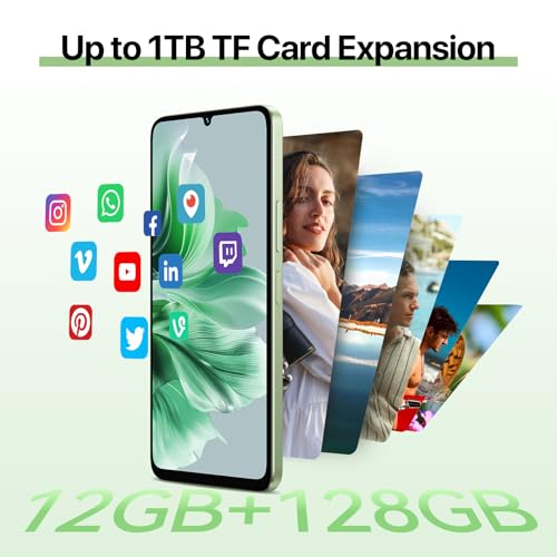 UMIDIGI G9C Android 14 Unlocked Cellphone,Octa-core 12GB +128GB Expand 1TB Unlocked Smartphone,6.75" HD+ 90Hz,5000mAh Battery,50MP Camera,GPS,BT 5.4,NFC,AI Face Unlock,Warranty,White