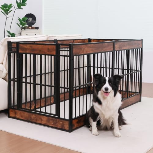 Dog Playpen, 31.5" Height Dog Pen Indoor, Heavy Duty, Safe and Sturdy, Furniture Style Puppy Pen