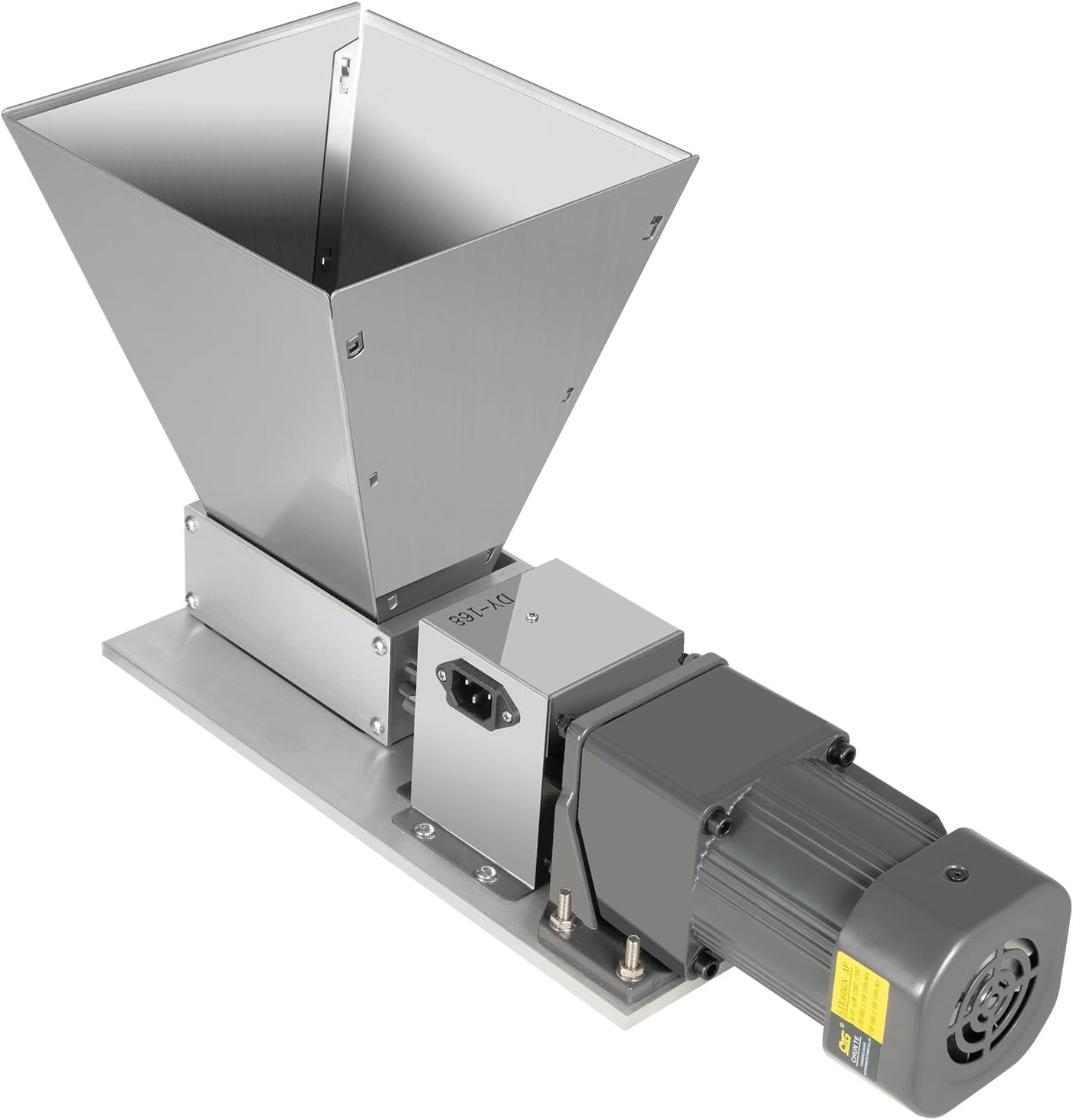 Grain Mill Grinder 60W Electric Barley Grinder Malt Crusher Machine Food Grade Stainless Steel Home Brew Grain Corn Wheat Mill Milling Grinding Machine 2 Rollers with 11lbs 4pcs Hoppers 110V US Plug
