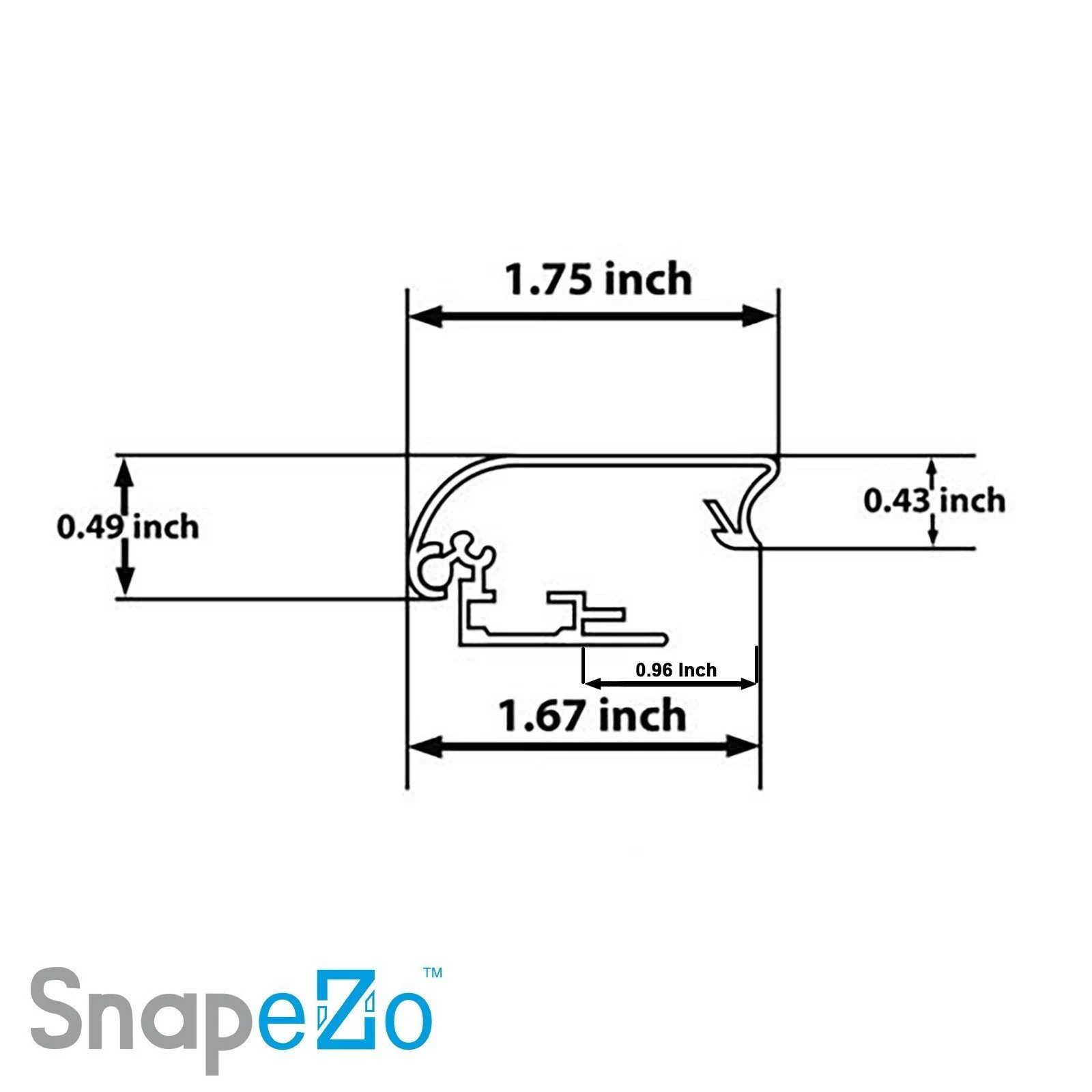 36x36 Black SnapeZo Poster Snap Frame 1.7x22