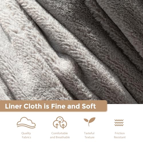 BYBYME 3 in 1 Bean Bag Chairs, Bean Bag Bed for Adults High-Density Foam Filling, Convertible Sofa Bed Faux Fur, Giant Bean Bag Chairs for Adults