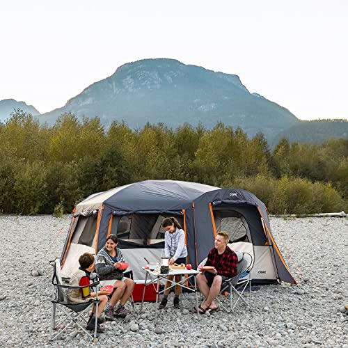 CORE Tent for Family Camping | 10 Person / 11 Person / 12 Person Large Multi Room Cabin Tents for Car Camping & Outdoor Adventures
