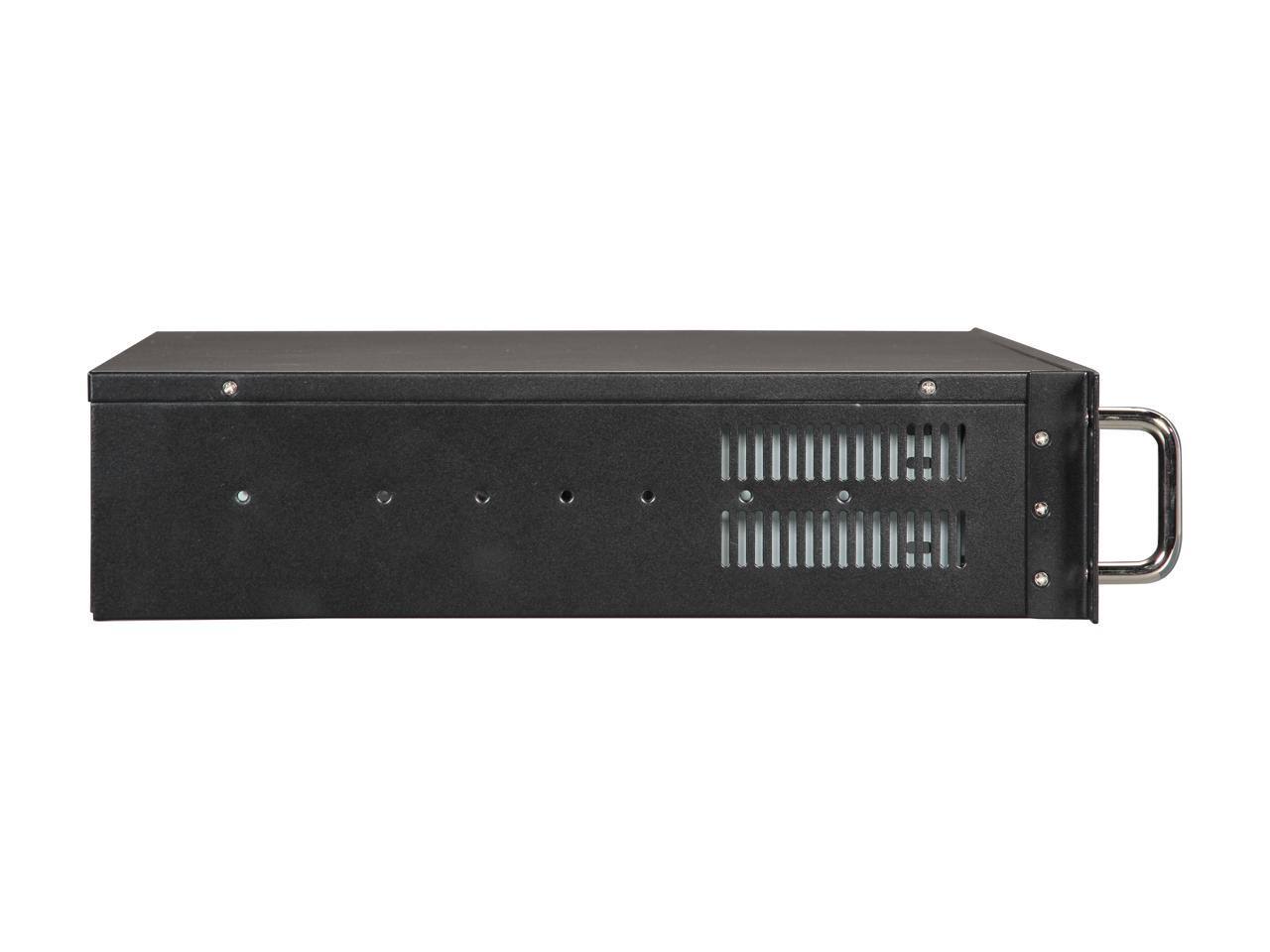 Athena Power RM-2U200H Black Aluminum / Steel 2U Rackmount Server Case