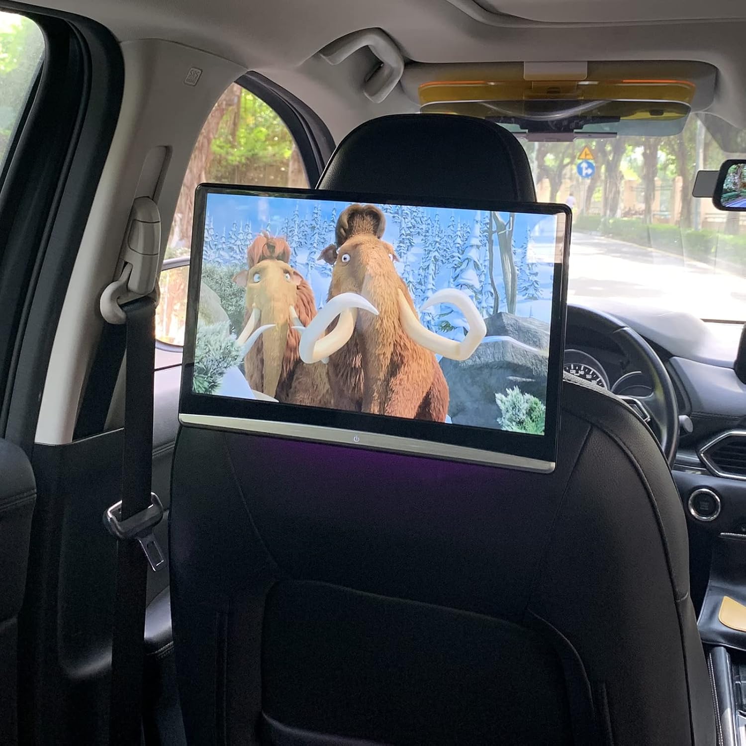 Ventray 13.3 Inch Android 10 Car Headrest Video Player, Universal Backseat TV Monitors, Touch Screen Car TV with WiFi, Bluetooth, HDMI in/Out, USB/TF, 3G Ram + 16G ROM