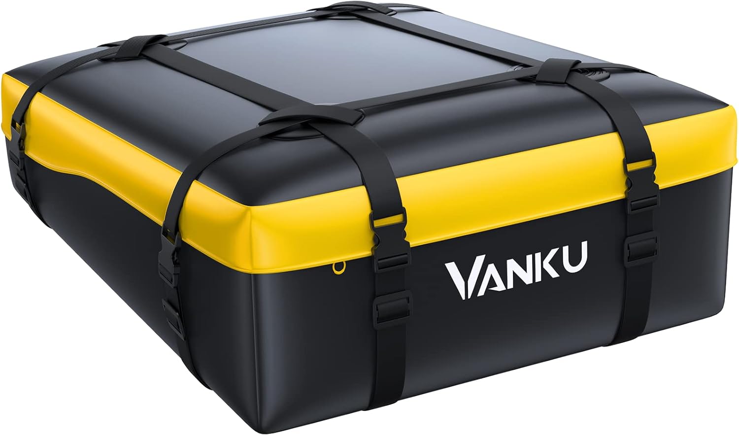 Vanku Car Rooftop Cargo Carrier, 16 Cubic Ft Waterproof 840D PVC Car Roof Cargo Bag for All Vehicles with/Without Rack Including Non-Slip Mat Reinforced Long Straps