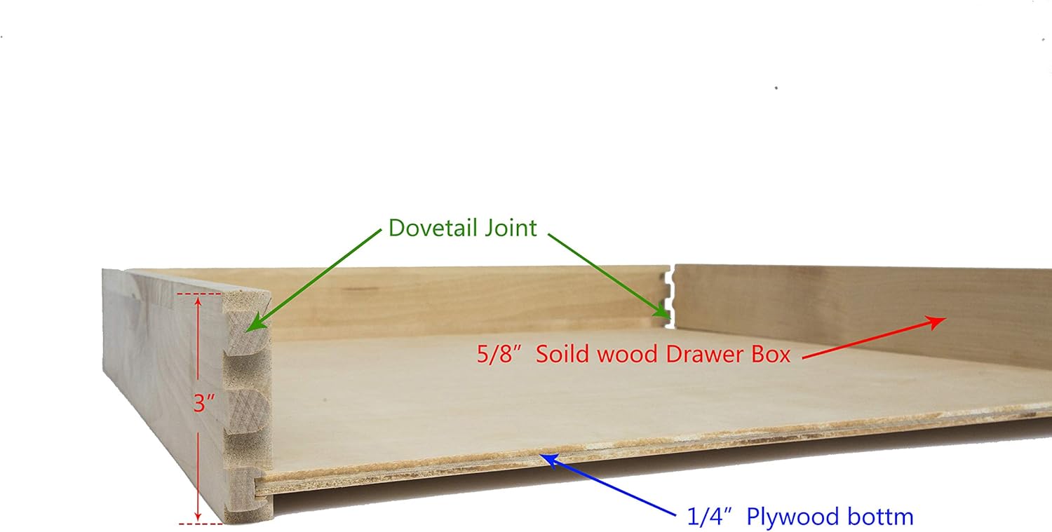 CabinetRTA DIY Slide Out Cabinet Shelf Pull-Out Wood Drawer Storage (W)15 x (D)21, Soft-Close Slide Pack of 2