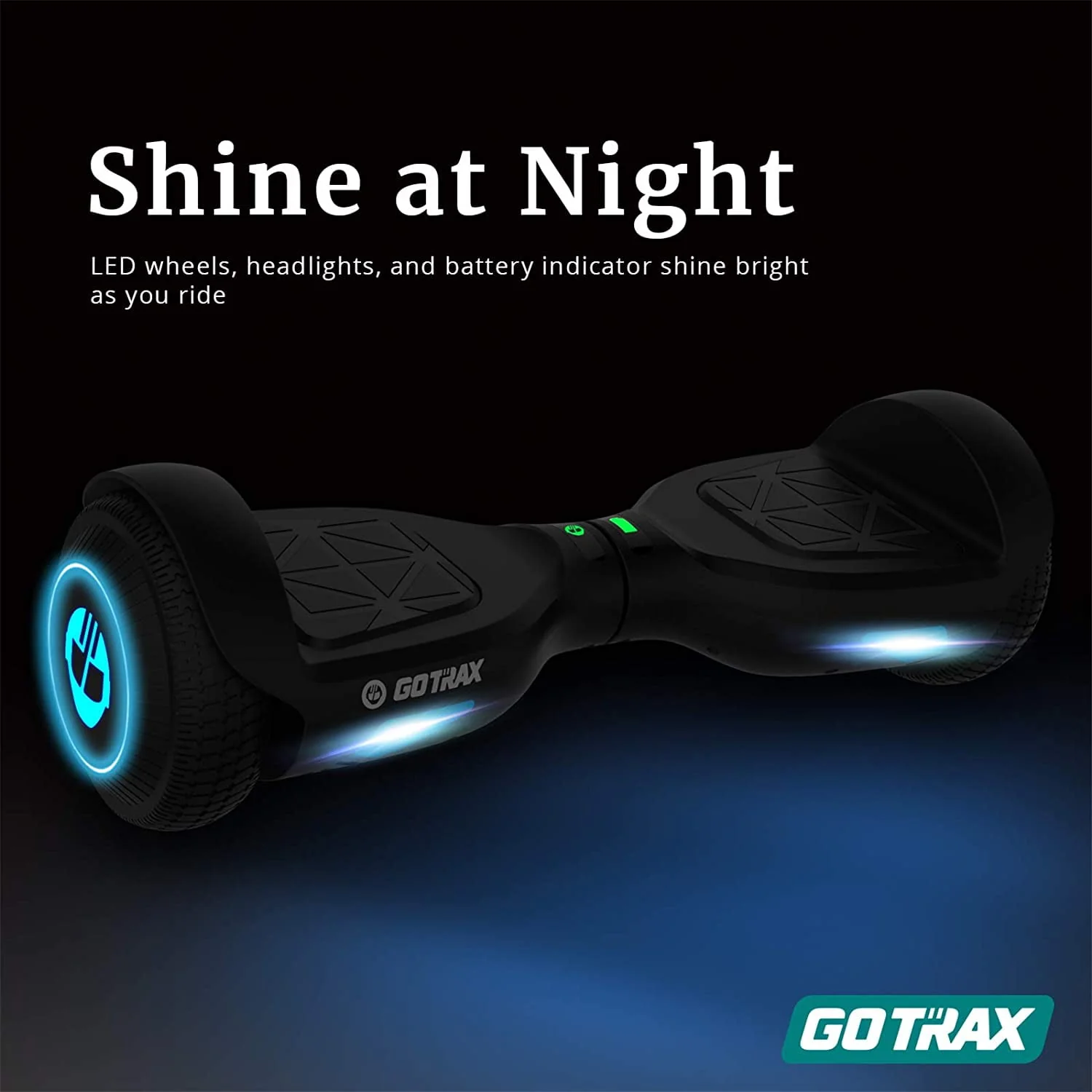 Gotrax Edge Hoverboard for Kids Adults, 6.5 Tires 6.2mph & 2.5 Miles Self Balancing Scooter, Black