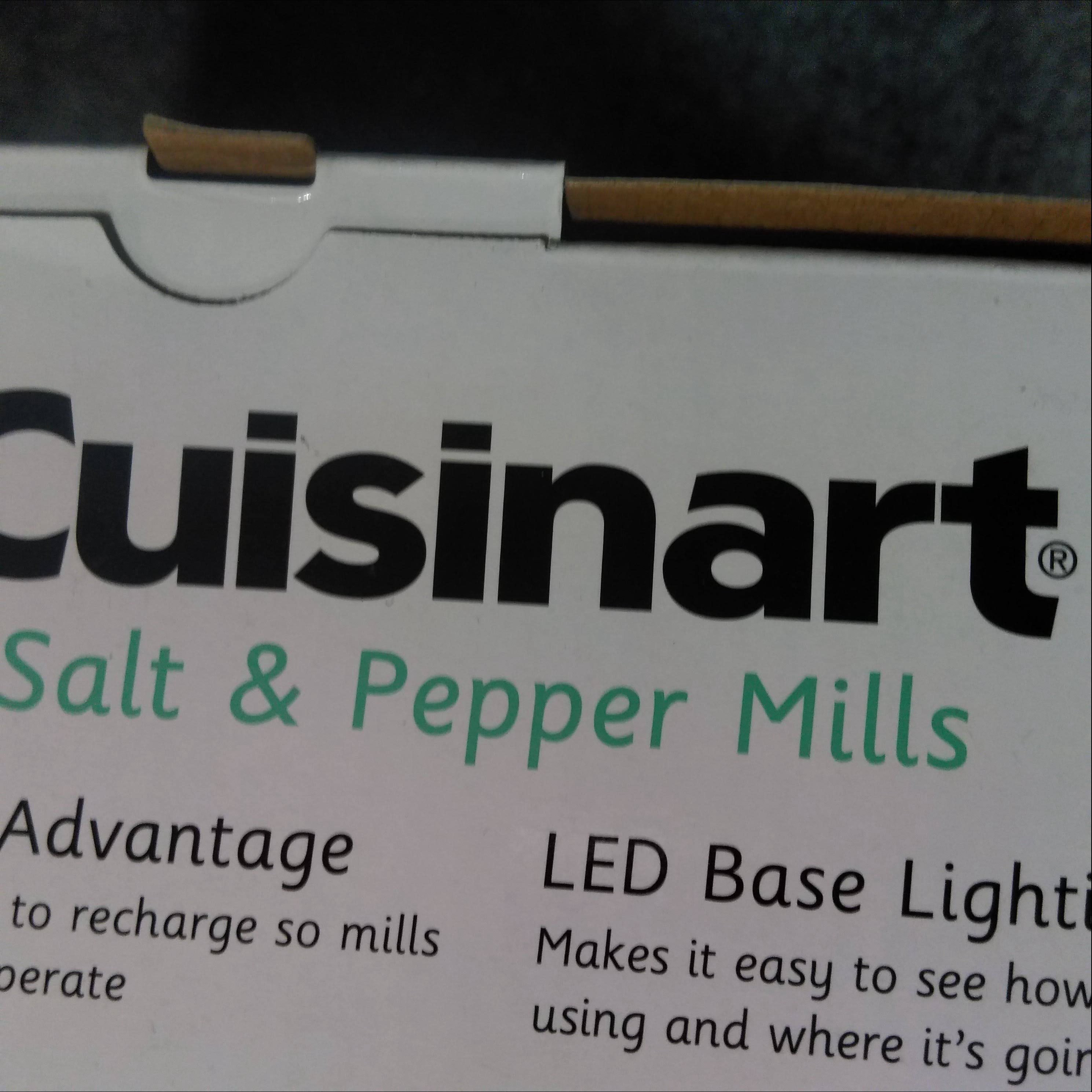 Cuisinart Electric Salt u0026 Pepper Mill Set Rechargeable Brushed Stainless Steel