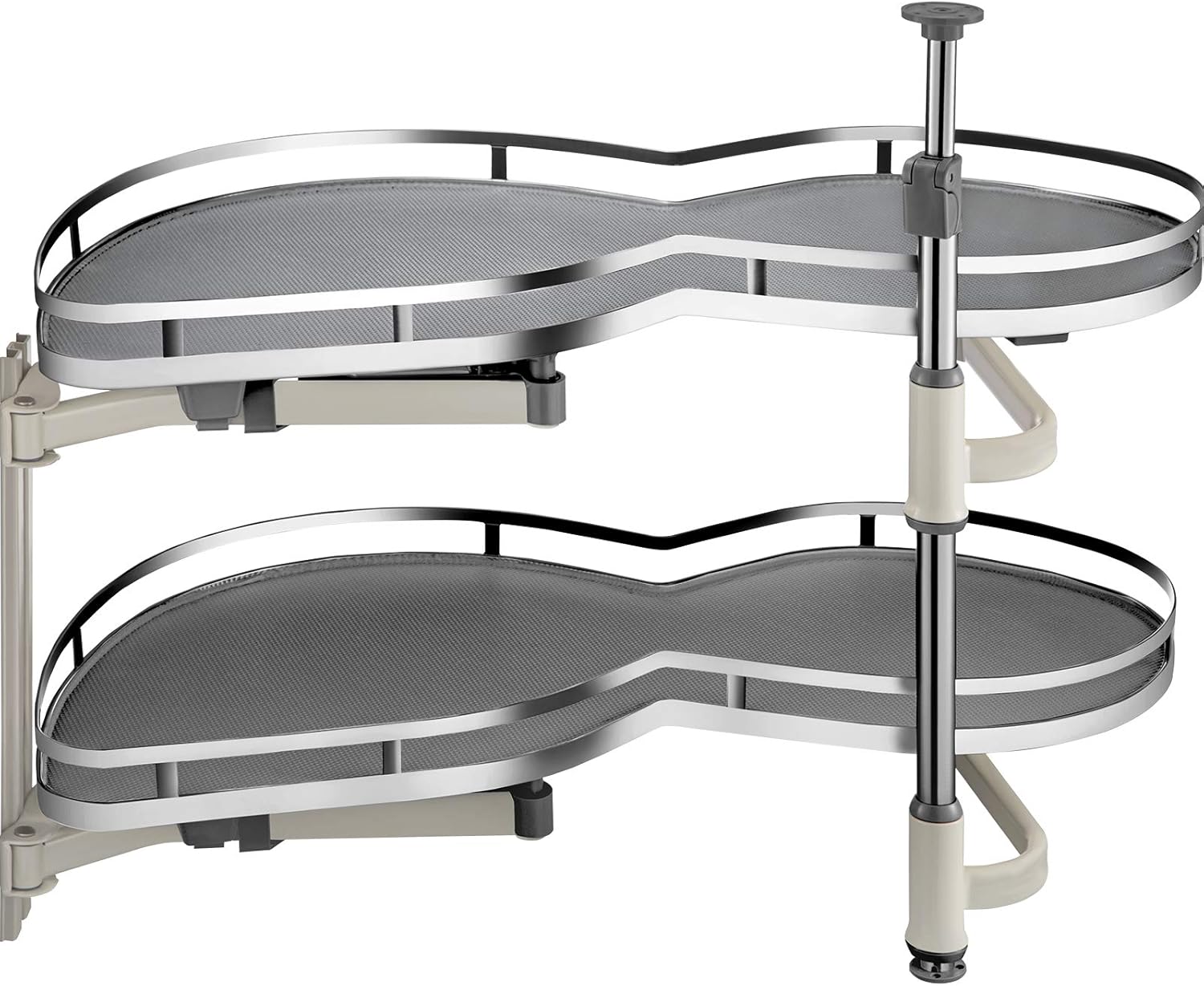 VEVOR Swing Left Blind Corner Cabinet Pull Out for 36 inch Cabinet, 2 Tier Swing Tray Blind Kitchen Cabinet, Soft Close Cloud Blind Organizer for Right Handed Open Blind Corner Cabinet