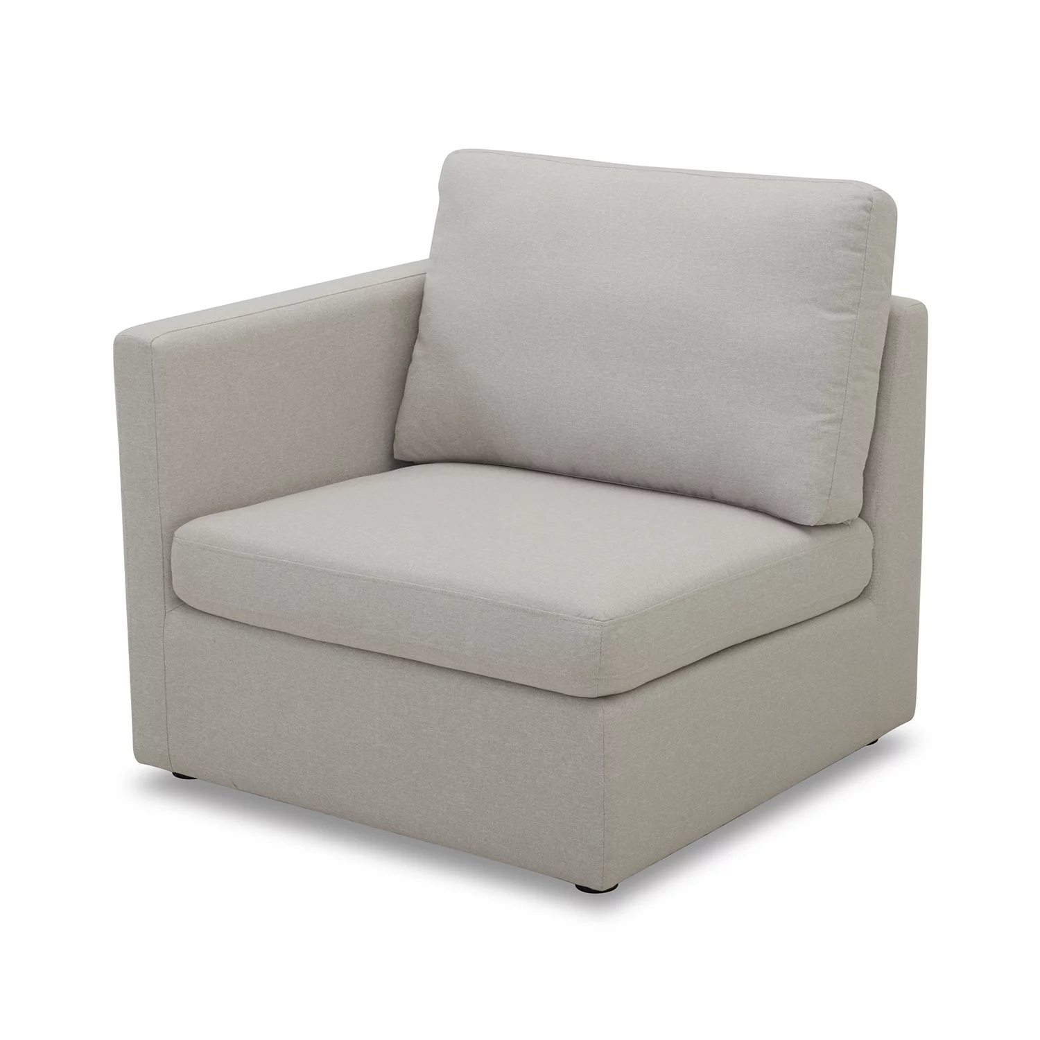 Better Homes & Gardens Modular Sectional Sofa with Storage Ottoman, White Linen