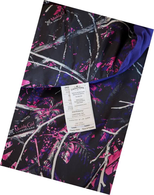 Muddy Girl Camo 4 Piece Comforter Bedding Set, Queen