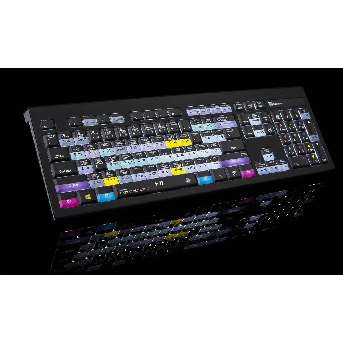 LogicKeyboard Astra Backlit Series - Davinci Resolve - PC US Keyboard