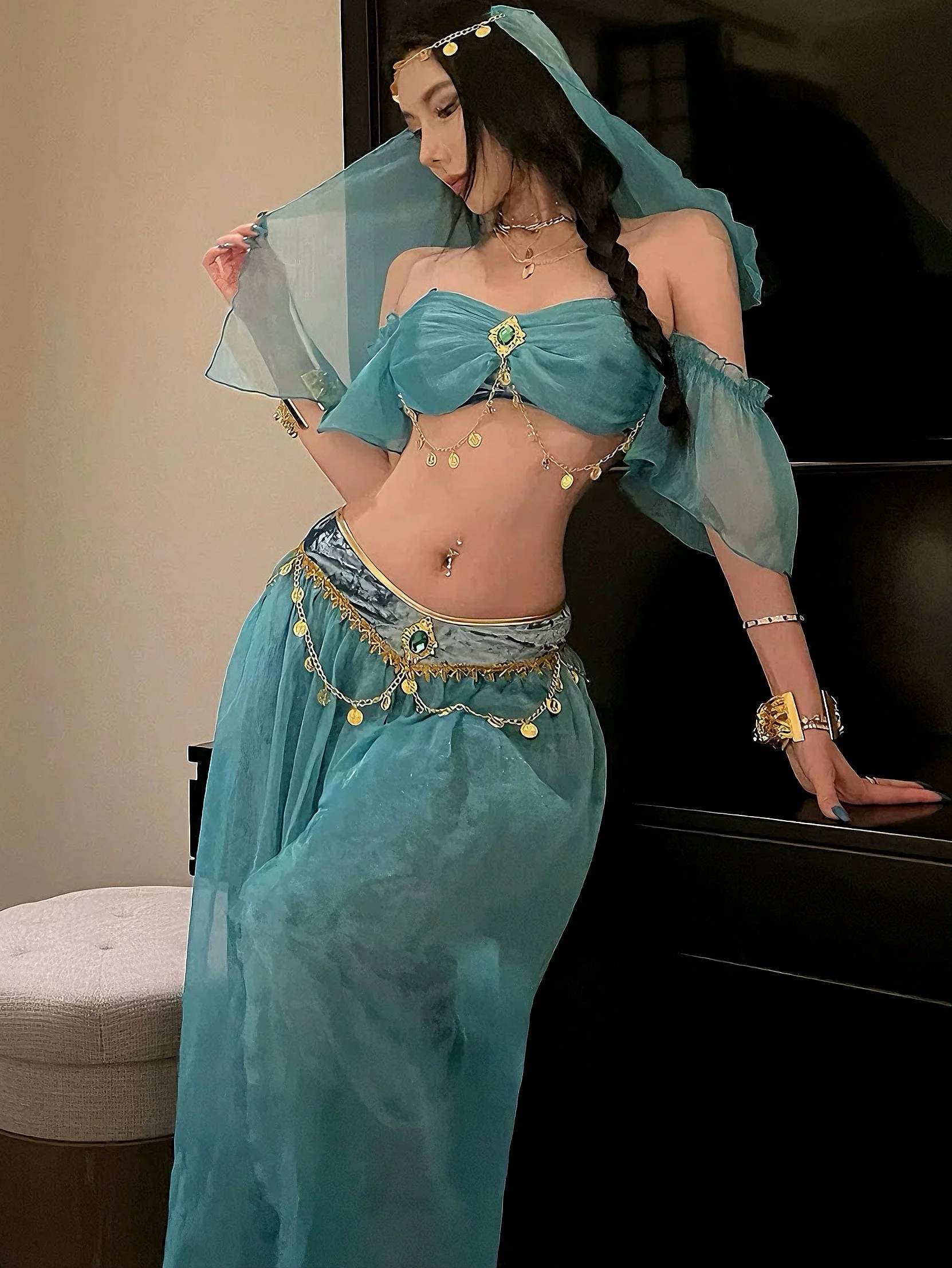 'Egyptian Princess' Halloween Cosplay Jasmine Dress