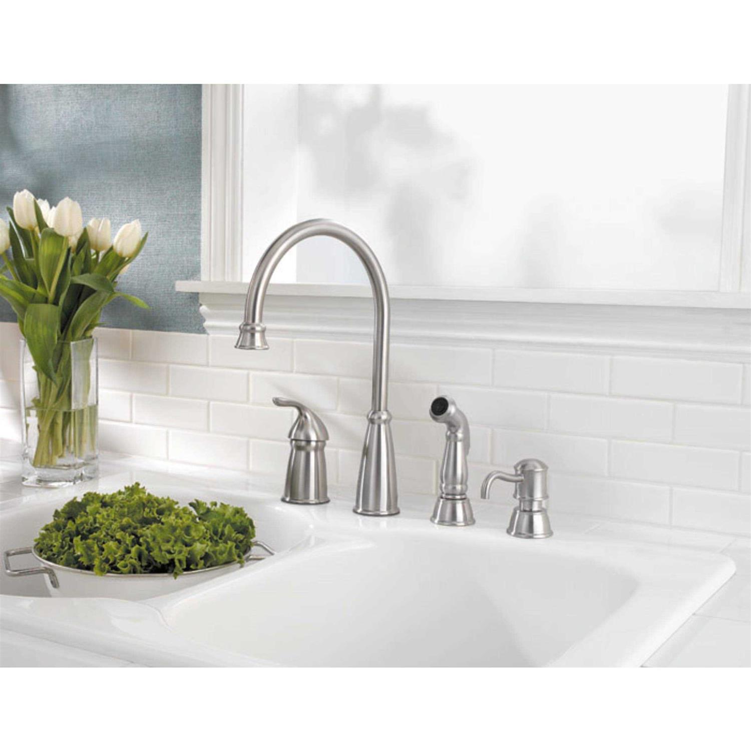 Pfister Avalon One-Handle Kitchen Faucet with Side Spray GT26-4CBS