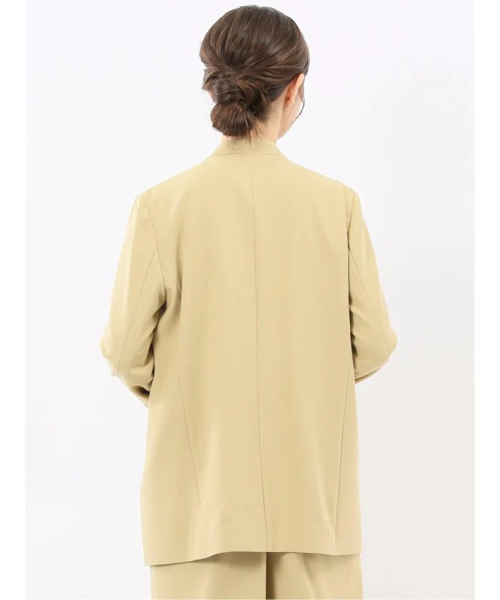 Stretch Washable Woolish No Collar Jacket