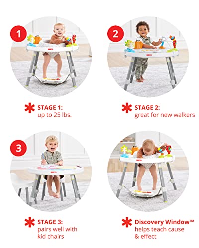 Skip Hop Baby Activity Center: Interactive Play Center with 3-Stage Grow-with-Me Functionality, 4mo+, Silver Lining Cloud