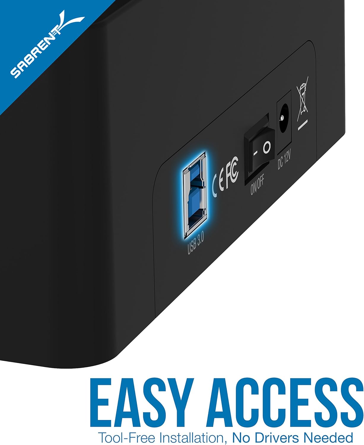 Sabrent USB 3.0 to SATA Dual Bay External Hard Drive Docking Station for 2.5 or 3.5in HDD, SSD with Hard Drive Duplicator/Cloner Function [10TB Support] (EC-DSK2) Pack of 2