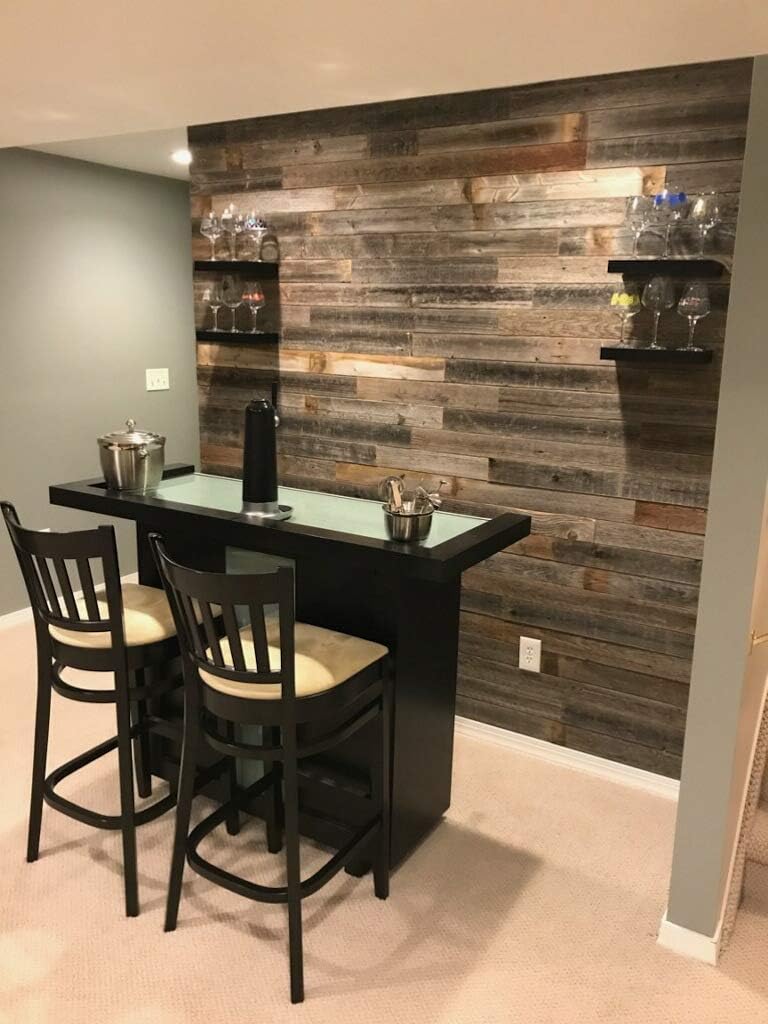 Real Wood - Reclaimed barn Wood Wall Paneling. Planks for Accent Walls- Easy Nail Up Application (46 Square feet)