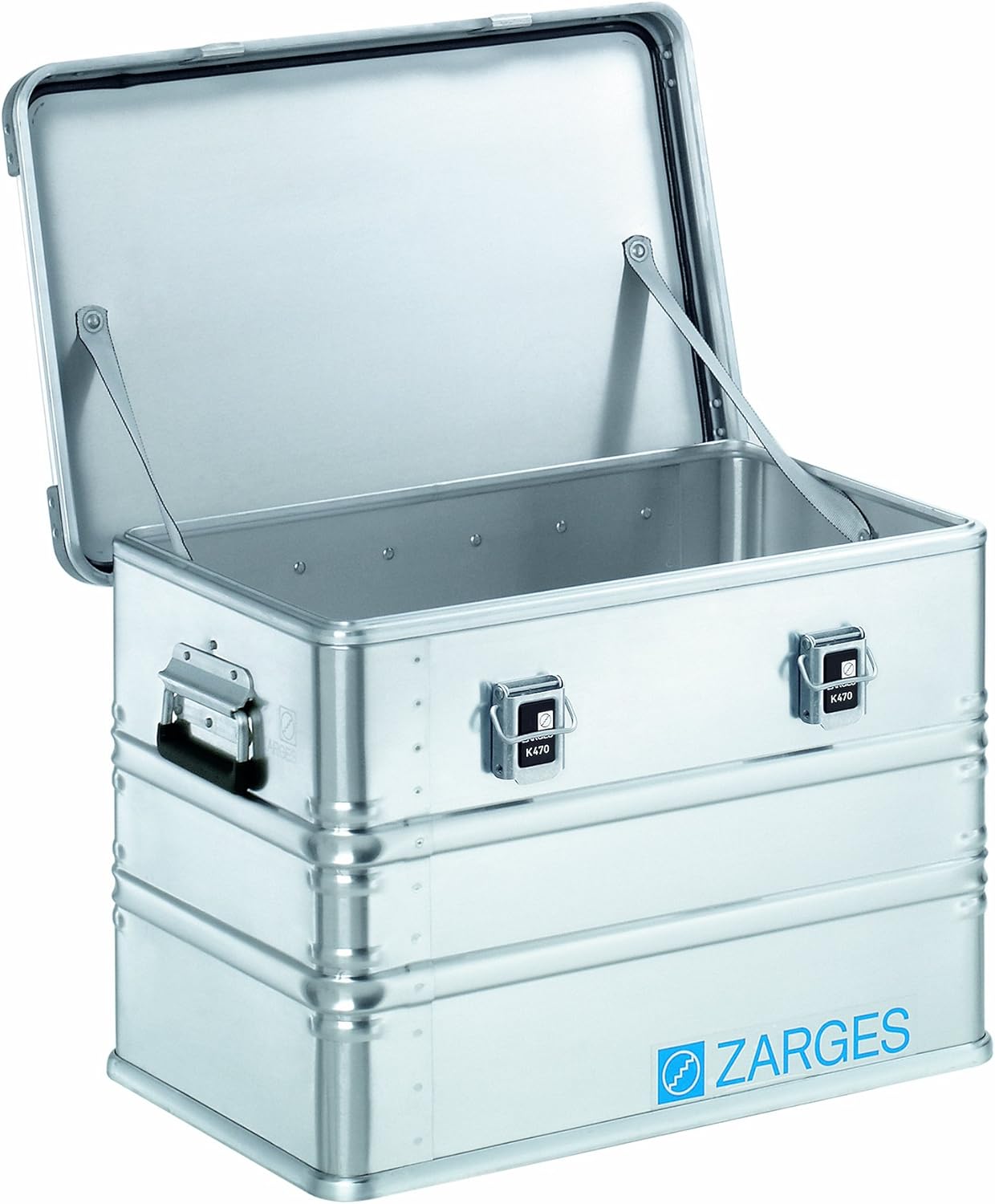 Zarges?K470 Aluminum Hard Protective Carrying Case, Portable Stackable Storage, Customizable Safe Lock Box, Dust and Water Resistant (44.1 x 28.3 x 18.9 Inches)