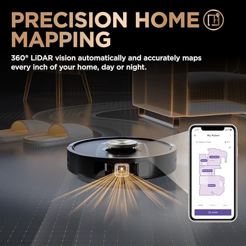 Shark Robot Vacuum & Mop Combo, PowerDetect NeverTouch Pro, Self-Emptying, Self-Refill with Self-Clean Pad Wash & Dry, 60-Day Debris Capacity, 30-Day Refill Tank, 5 PowerDetect Technologies, AV2800ZE