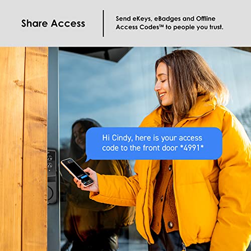 Lockly Smart Lock Model 7S, Bluetooth Smart Door Lock, Keyless Entry Door Lock, Touchscreen Keypad, App Control, eKeys and Offline Access Code, Auto Lock - Satin Nickel (PGD7SSN)