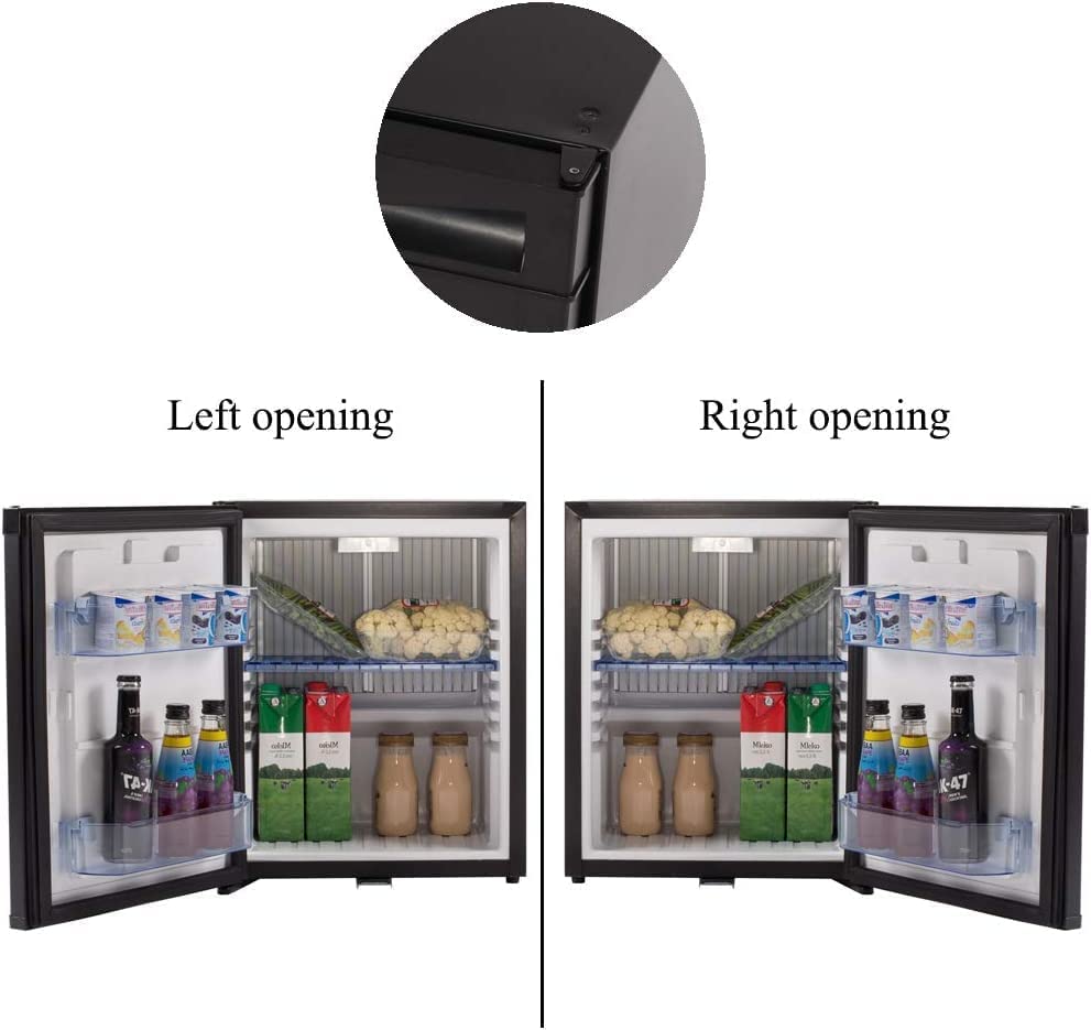 Smad 12 Volt Refrigerator Mini Fridge with Lock Compact Refrigerator for Bedroom Dorm Office No Noise