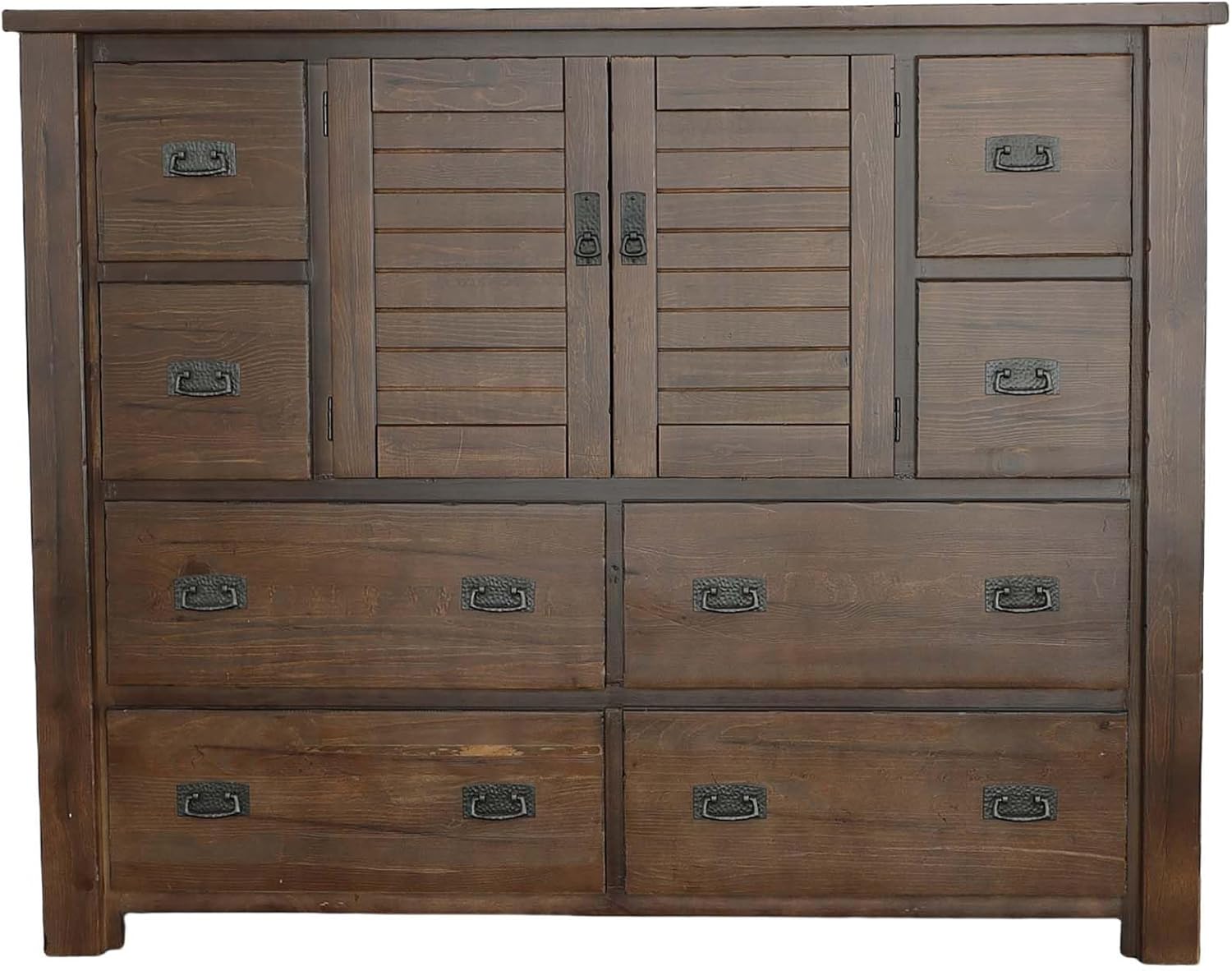 Progressive Furniture Trestlewood Dresser, 60" x 19" x 48", Brown