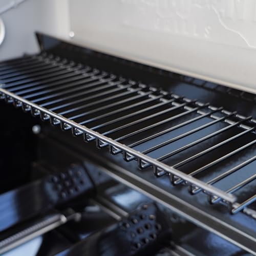 Monument Grills Outdoor Barbecue Stainless Steel 3 Burner Propane Gas Grill, 48,000 BTU Patio Garden Grill with Side Burner and LED Controls, Mesa325, Black