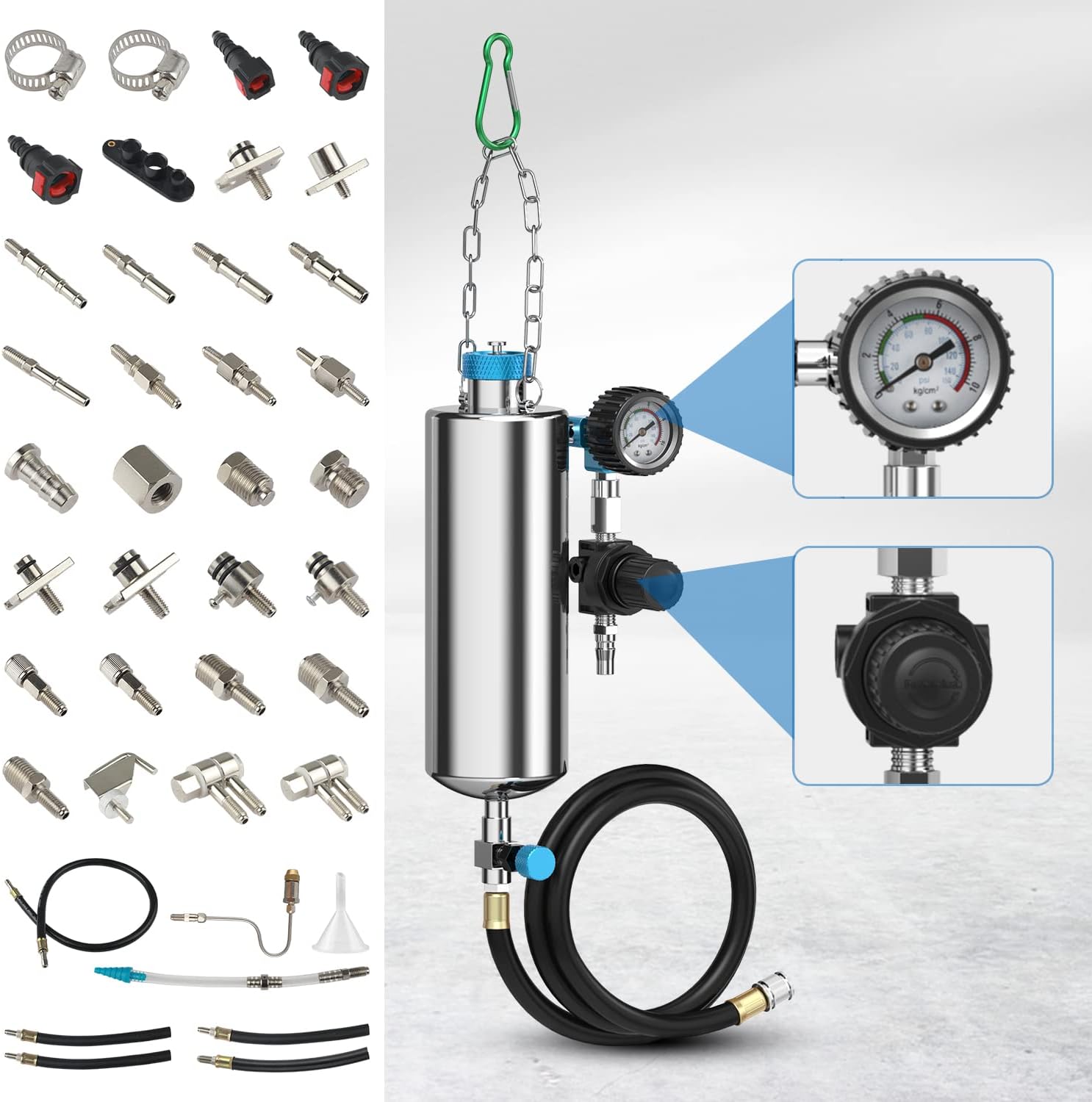 Autory Fuel Injector Cleaner Machine for Gasoline Car, Non-Dismantle Fuel System Cleaner Set with 3 Years Warranty, Fuel Injector Nozzle Flushing for EFI Throttle