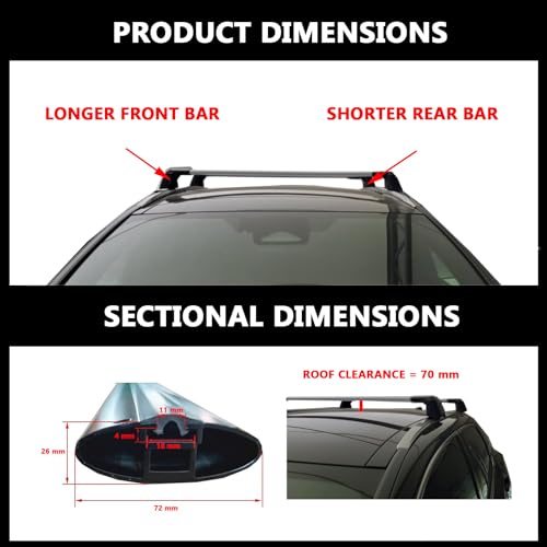 ROKIOTOEX Cheetah Roof Rack Crossbars Fits 2023-2025 RX 350h, 450h+, 500h F Sport Flush Side Rails, High Profile Compatible with Panoramic Sunroof, Lockable Cross Bars Cargo Carrier Silver LR23HP