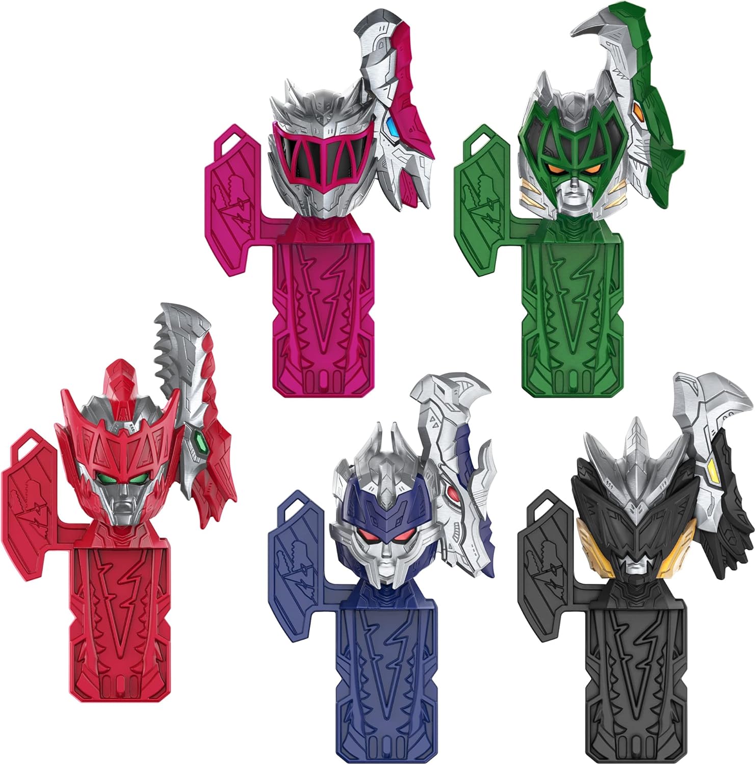 Power Rangers Dino Fury Megazord Mega Pack 5-Pack Zord Action Figure Toys for Kids Ages 4 and Up Zord Link Mix-and-Match Custom Build System (Amazon Exclusive) Pack of 2