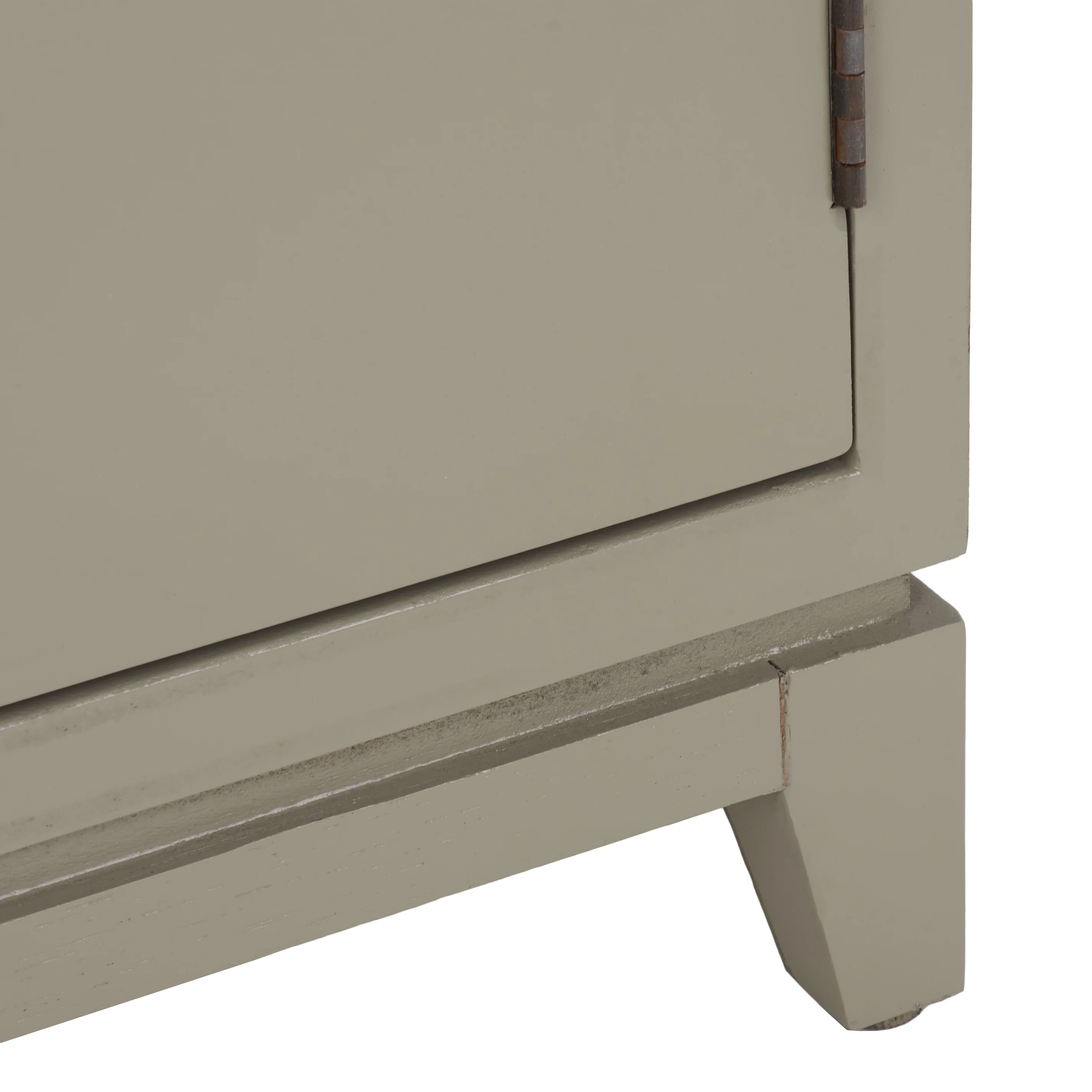 SAFAVIEH Nigel Mid-Century 2 Door 1 Drawer Chest, Grey/Brass (31.9 in. W x 15.9 in. D x 29 in. H)