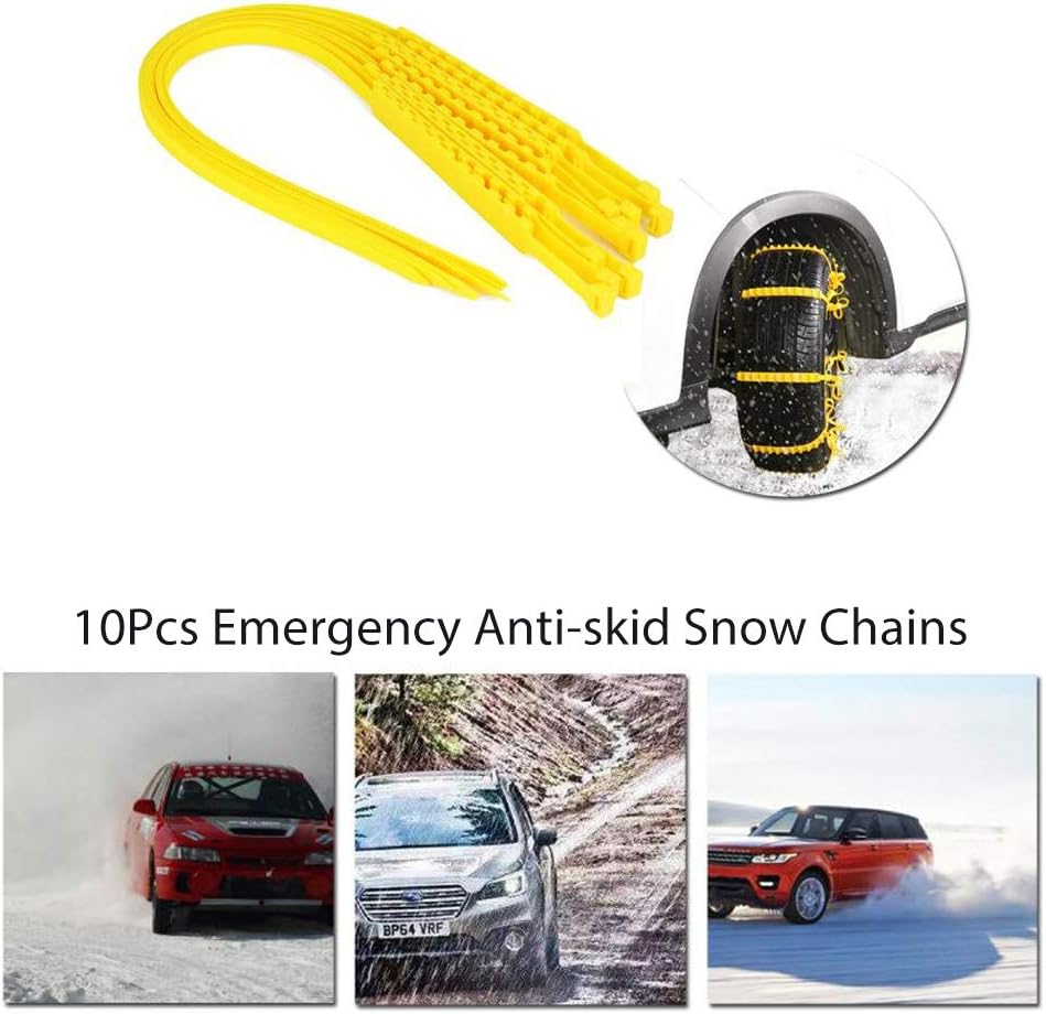 Maso Snow Chains 20Pcs Anti-Skid Snow Chains for Tyres Portable Easy to Mount Emergency Traction Car Snow Tyre Chains Universal for Tyres Width 145-295mm