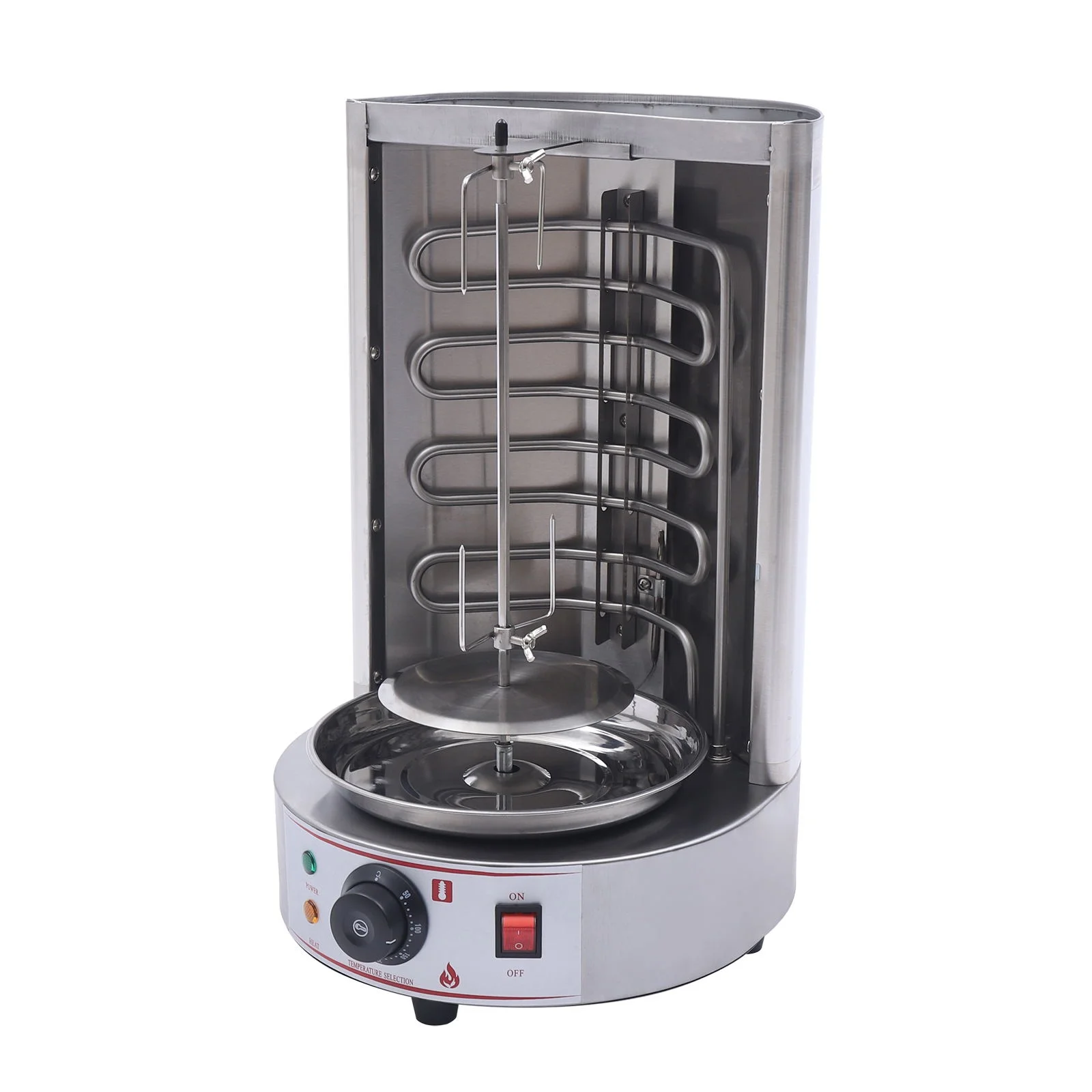 Oukaning 3000W Vertical Broiler Shawarma Machine Kebab Gyro Grill Machine 2 heating pipes