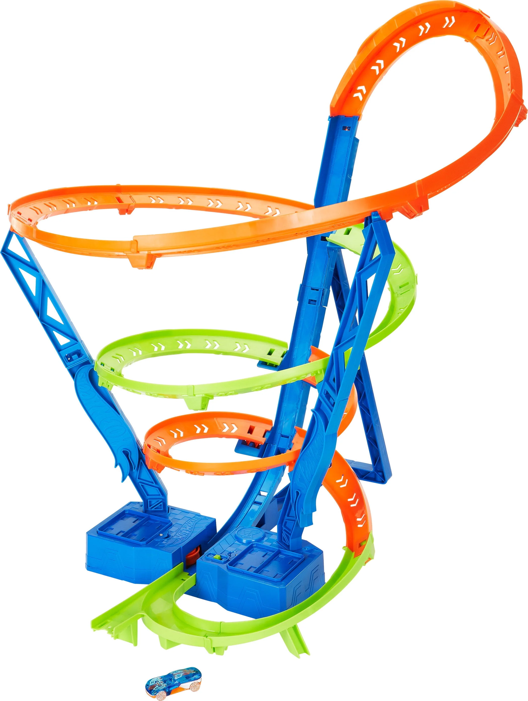 Hot Wheels Action Spiral Speed Crash Track Set with Motorized Booster & 1:64 Scale Toy Car