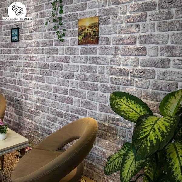 Dundee Deco Falkirk Uffcott Faux Brick Styrofoam 3D Decorative Wall Panel