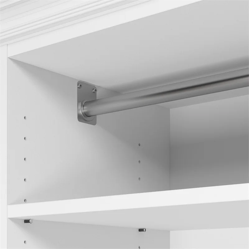 Bestar Versatile Engineered Wood Queen Murphy Bed and Organizer in White