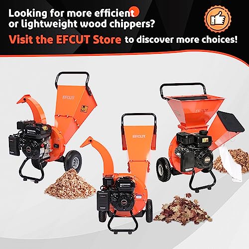 3 in 1 Wood Chipper Shredder Mulcher, 7 HP 212cc Heavy Duty Gas Powered, 3" Inch Max Wood Diameter Capacity, 2 Hoppers Multi-Function with Large Cutting Disc, Included Debris Bag