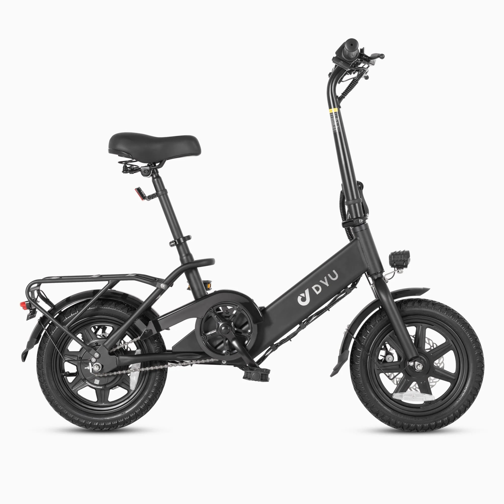DYU 14 Folding Electric Bike for Adults Teens, 350W 36V/7.5AH, Pedal-Assist, Commuter Cruiser City E Bike