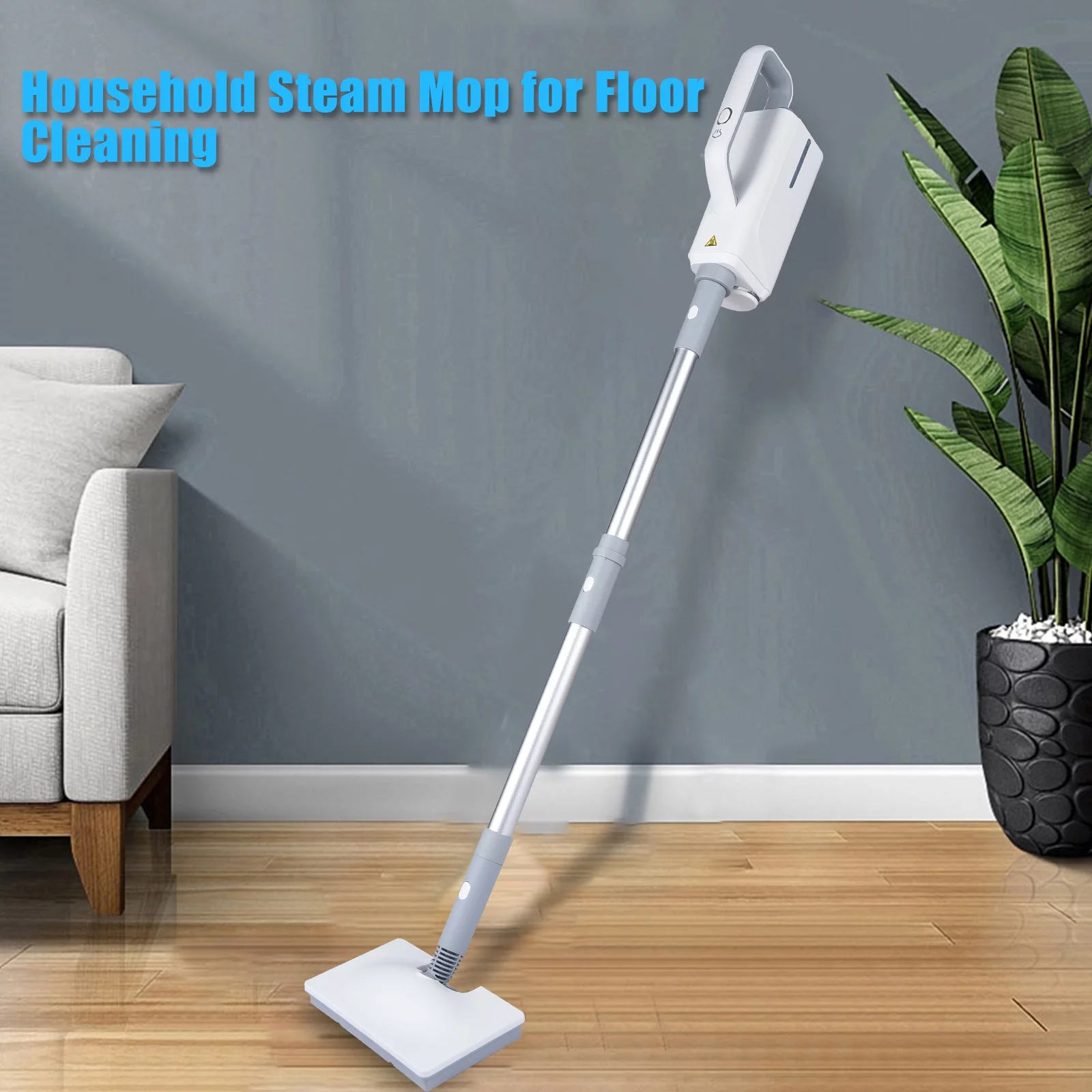 walmeck Household Steam Mop for Floor Cleaning Detachable Handheld Cleaner Floor Steamer 370ml Tank 2-Level Steam with 3 Cleaning Brush Window Cleaner Clothes Ironing Head Steam Cleaner for Hardwoo