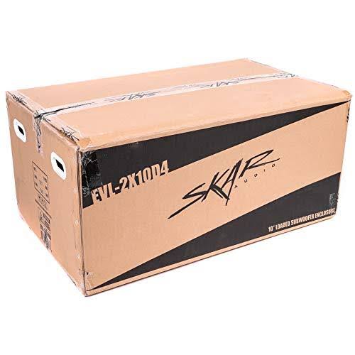 Skar Audio EVL-2X10D4 Dual 10 inch 4,000 Watt Loaded EVL Series Vented Subwoofer Enclosure with Black Carpet