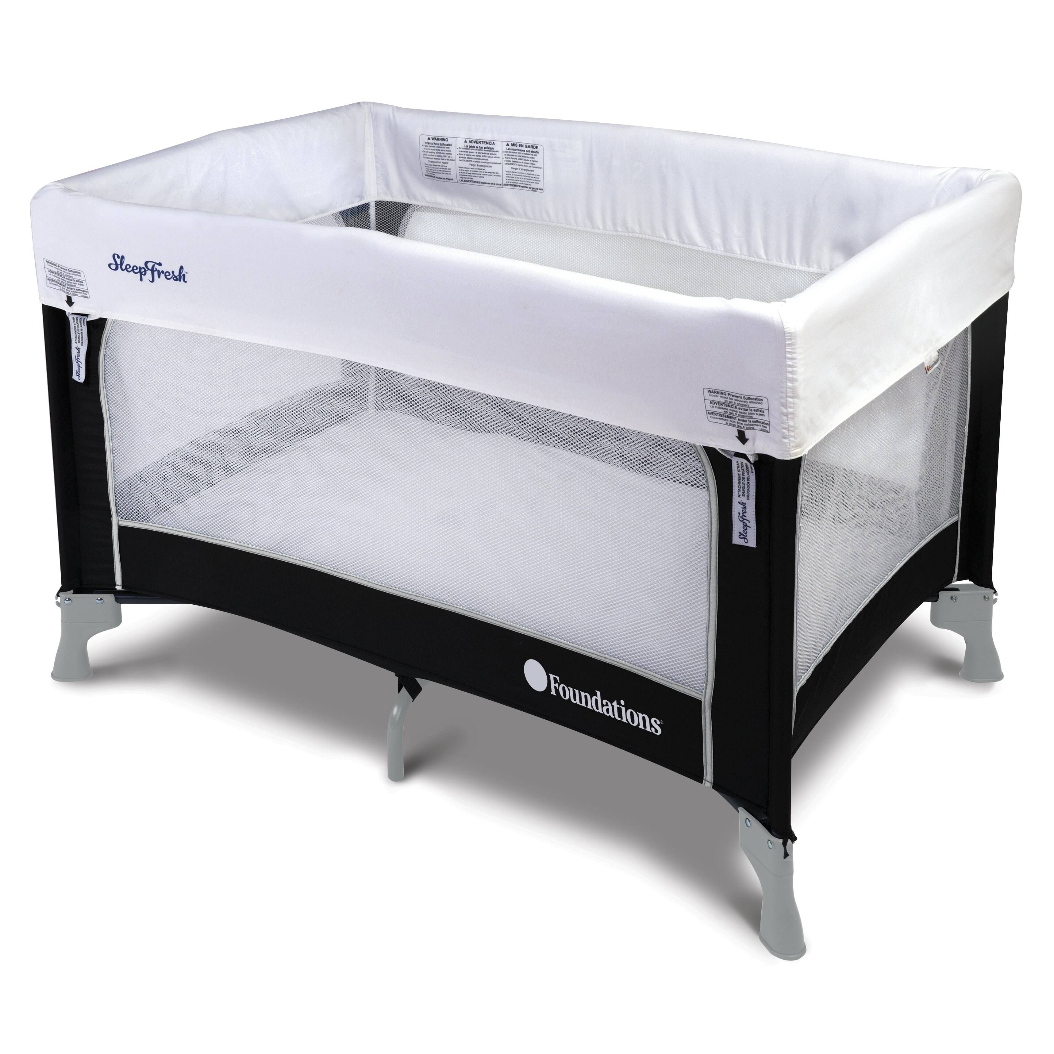 Foundations SleepFresh Celebrity Portable Crib - Graphite