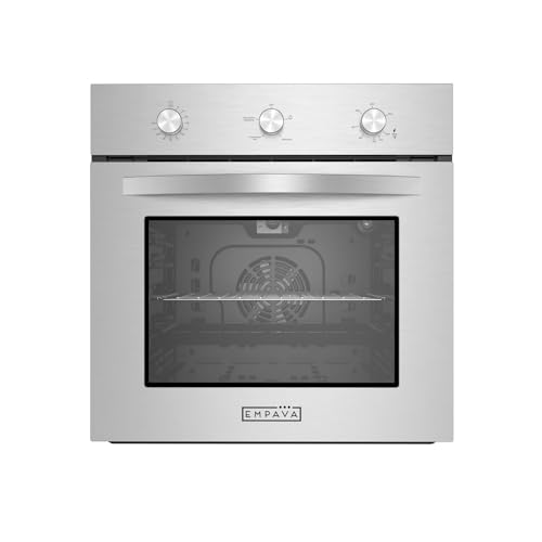 Single Gas Wall Oven Bake Broil Rotisserie Functions with Mechanical Controls-Built-in Timer-Convection Fan in Stainless Steel