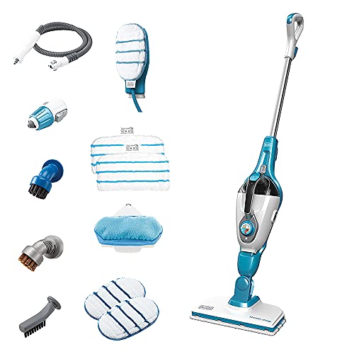 BLACK+DECKER Steam Mop and Portable Steamer, 5-in-1, Corded (HSMC1321)