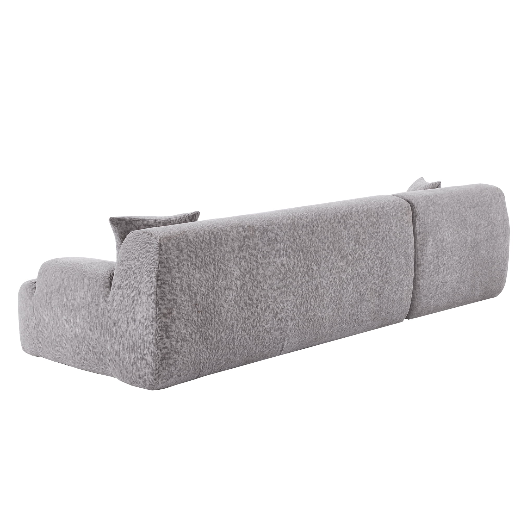 Dawn Whisper Modern Large L-Shape Modular Sectional Sofa for Living Room,  Bedroom, Salon, 2 Piece Free Combination, Simplified Style in Gray