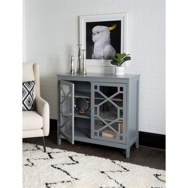 Fetti Gray Large Cabinet Linon