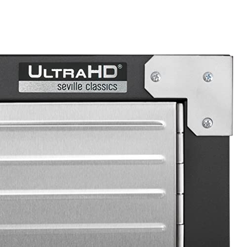 Seville Classics UltraHD Solid Steel Lockable Metal Storage Cabinet Locker Organizer, w/Adjustable Shelves for Garage, Warehouse, Office, Classroom, Granite, 48" W x 24" D x 72" H