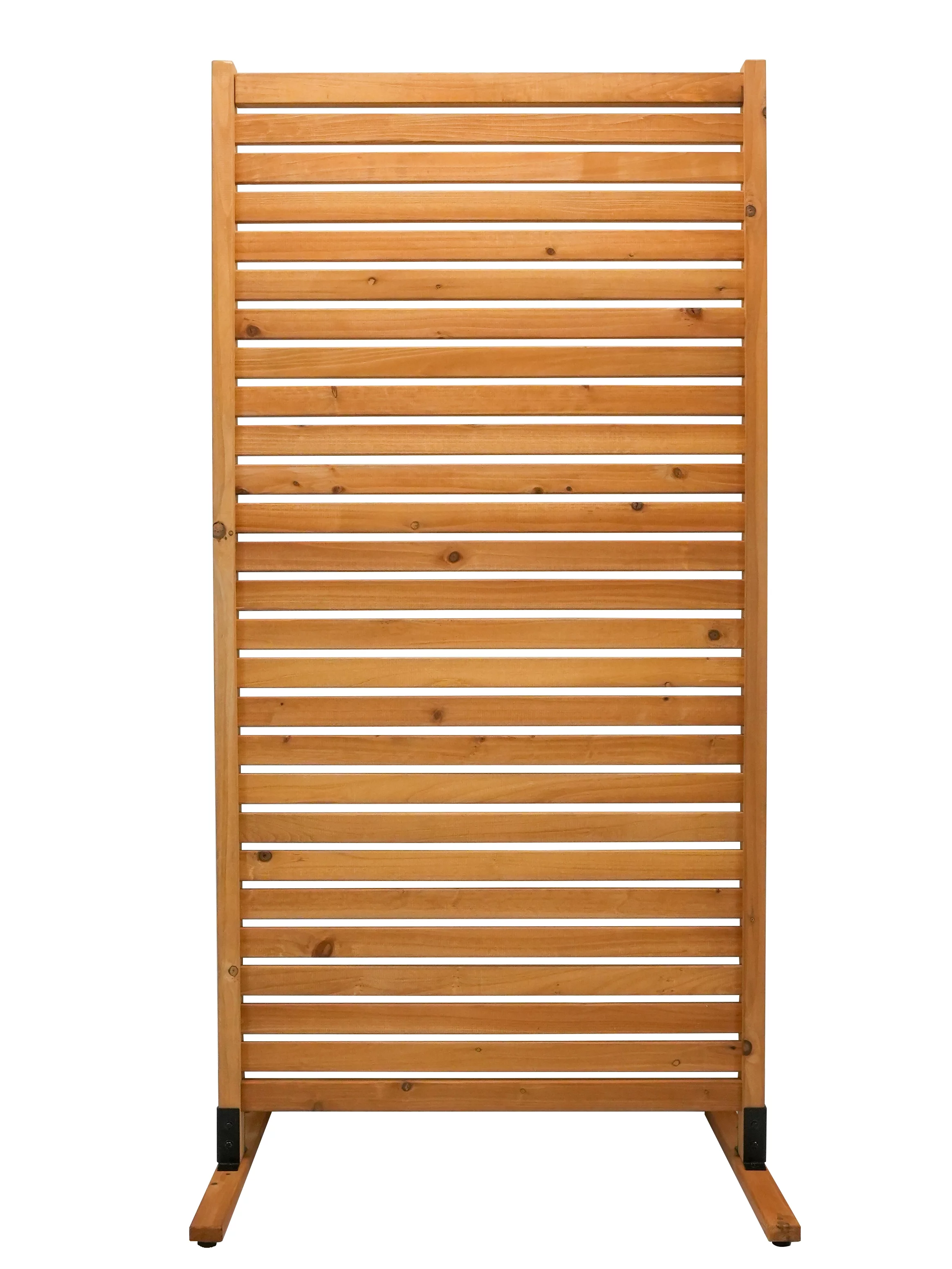 Enclo Privacy Screens EC18030 Tiaga 6 ft H x 3 ft W Freestanding or Surface Mounted Slatted Premium Wood Privacy Screen Kit (1 Panel)