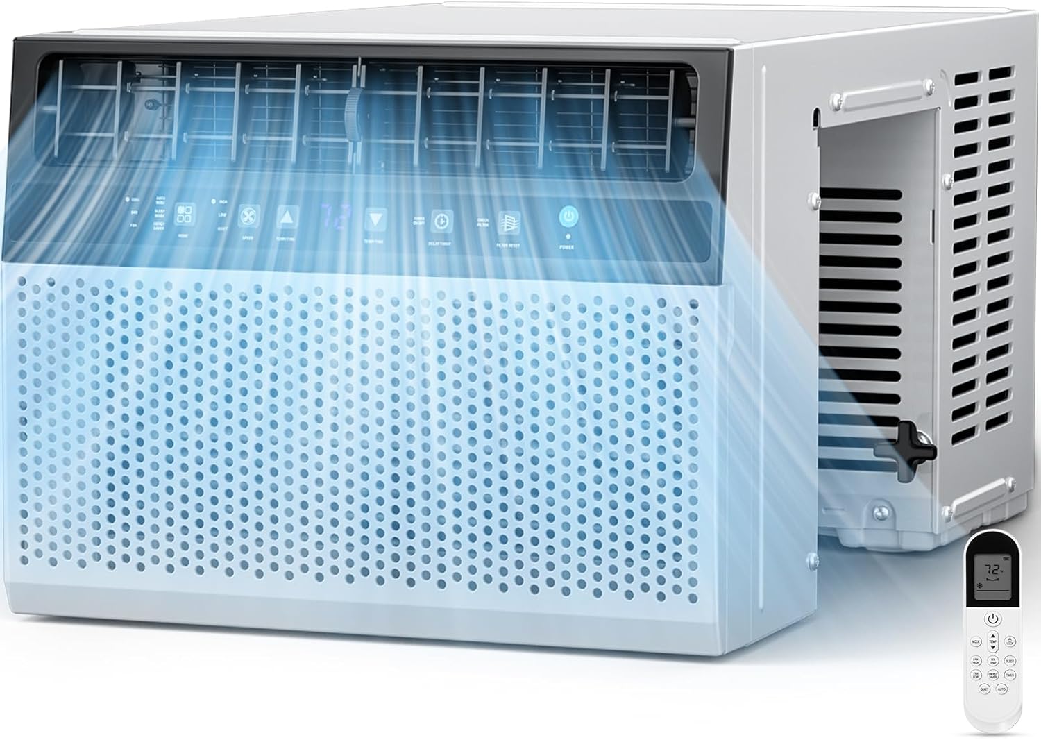 Joy Pebble Window Air Conditioner 10000 BTU, 3 in 1 Ac Window Unit for Room Cools up to 450 Sq.Ft,Dehumidifier&Fan with Energy Saving mode,3 Fan Speeds& Quiet Operation